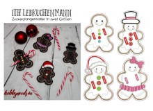 Stickserie ITH - Gingerbread Lebkuchenmann Gutschein Süßigkeiten Halter